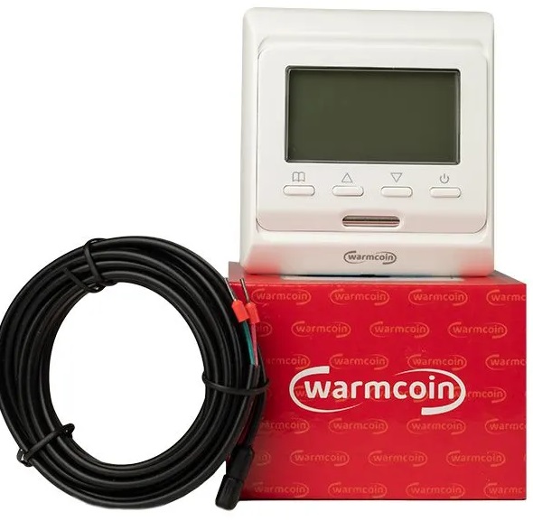 Терморегулятор электронный Warmcoin W51 3.6кВт датчик воздуха 16А белый фото Терморегулятор электронный Warmcoin W51 3.6кВт датчик воздуха 16А белый картинка